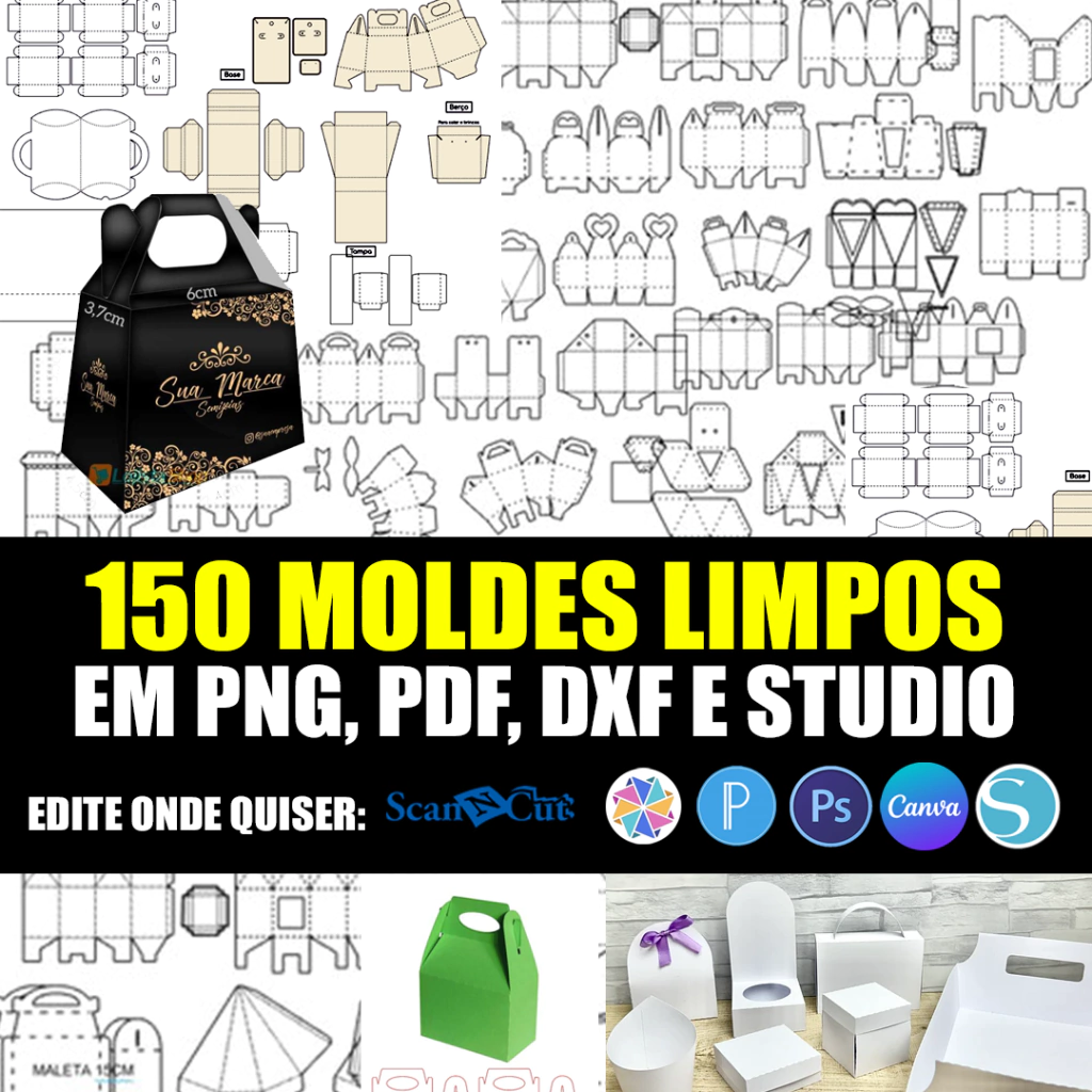 Pacote com 200 Moldes Limpos Diversos